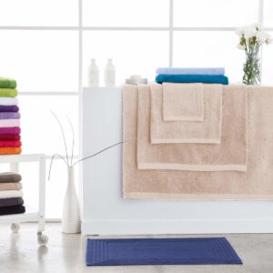 Toallas de baño abece modelo alfa color tierra