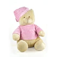 osito de peluche rosa bordado