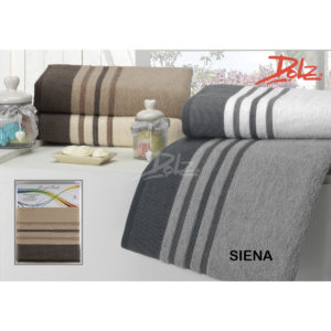Juego de toallas de baño en tres tamaños 100% algodón de la marca DOLZ modelo siena