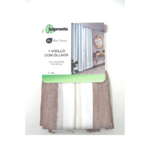 visillo con ollaos de 140x265 100% poliéster