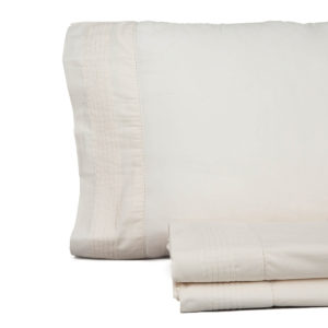 Juego de sábanas vintage de don algodón modelo vainica beige