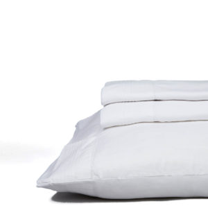 Juego de sábanas vintage de don algodón modelo vainica blanca