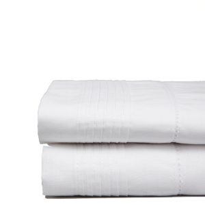 Juego de sábanas vintage de don algodón modelo vainica blanca