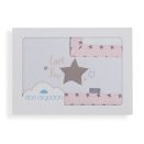 Juego de sábanas de cuna 100% algodón de Don Algodon modelo love you rosa