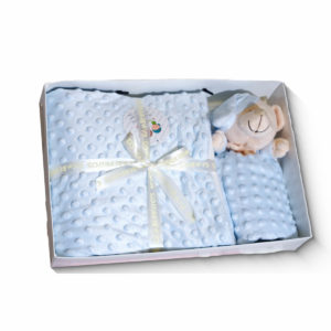 Set manta de topos con doo doo, bordada