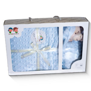 Set manta de topos con doo doo, bordada