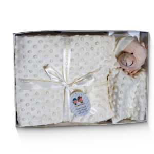 Set manta de topos con doo doo, bordada