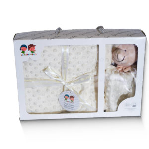 Set manta de topos con doo doo, bordada