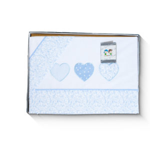 Sabanas de algodón para bebe con corazones de Gamberritos