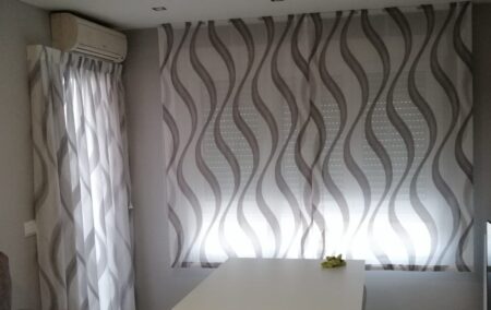 Combinamos visillo y estor.