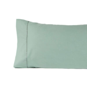 Funda de almohada verde de don algodon