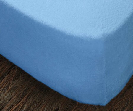Funda de colchón de rizo elástico azul