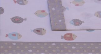 Juego de cuna pez. Burrito blanco.